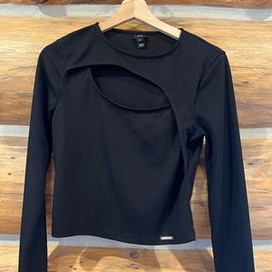 River Island Black Ribbed Long Sleeve